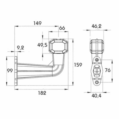 Superpoint LED 90° cavo ADR 1,75m - lp68 24V 0,85W_1