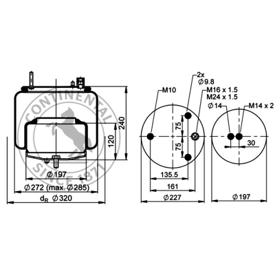 Soufflet à air complet avec piston, CONTI_1