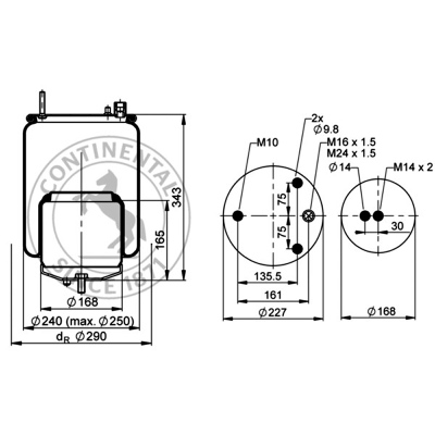 Soufflet à air complet avec piston, CONTI_1