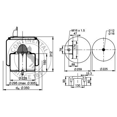 Soufflet à air complet avec piston, CONTI_1