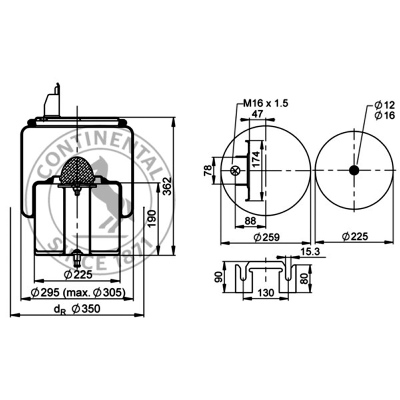 Soufflet à air complet avec piston, CONTI_1