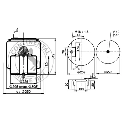 Soufflet à air complet avec piston, CONTI_1