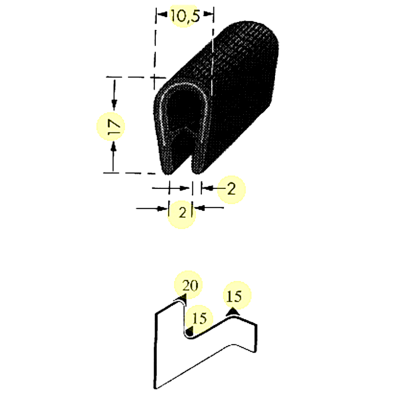 Kantenschutz 1-2mm mit Metallklemmband_1