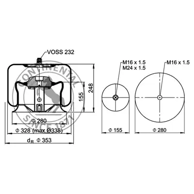 Soufflet à air complet avec piston, CONTI_0