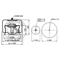 Soufflet à air complet avec piston, CONTI