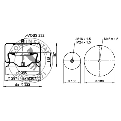 Soufflet à air complet avec piston, CONTI_1