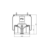 Soufflet à air complet avec piston