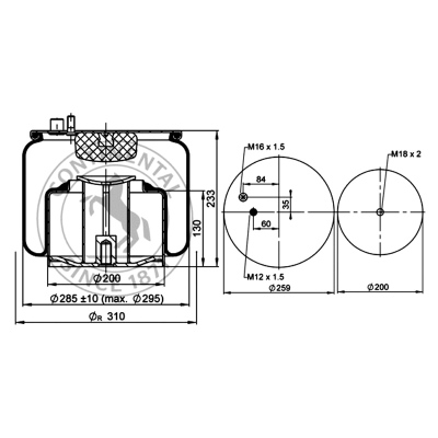 Soufflet à air complet avec piston, CONTI_1