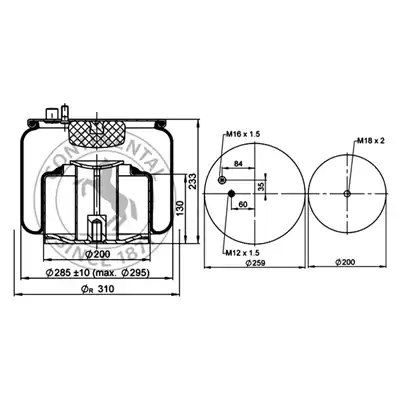 Luftfederbalg komplett mit Kolben, CONTI_1