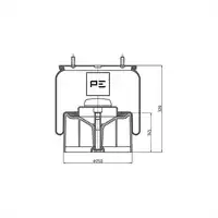 Soufflet à air complet avec piston