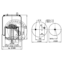 Soufflet à air complet avec piston, CONTI