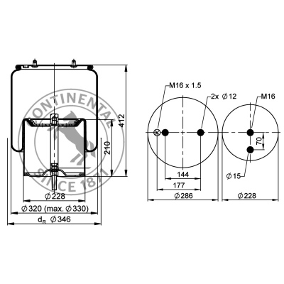 Soufflet à air complet avec piston, CONTI_1