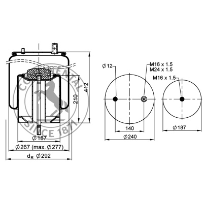 Soufflet à air complet avec piston, CONTI_1