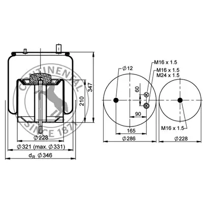 Soufflet à air complet avec piston, CONTI_1
