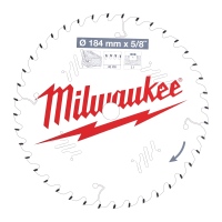 Kreissägeblatt Holz 184/15,87mm 40Z, Milwaukee