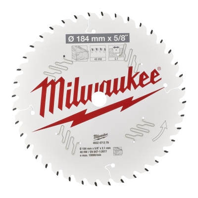 Kreissägeblatt Holz 184/15,87mm 40Z, Milwaukee_1