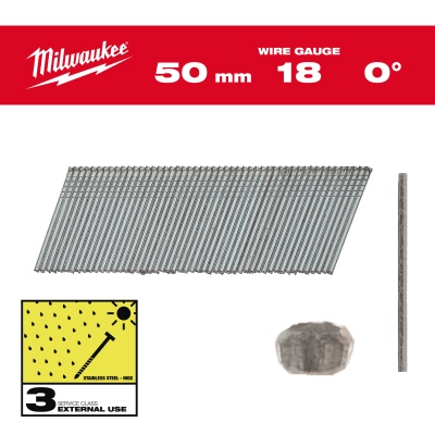 Stauchkopf-Nägel 18G Inox50mmSC3, Milwaukee_1