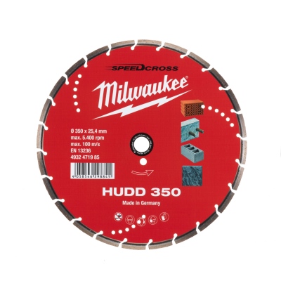 Disque à tronçonner diamanté HUDD 350, Milwaukee_0