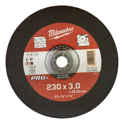 Disque à tronçonner les pierres, Milwaukee_1