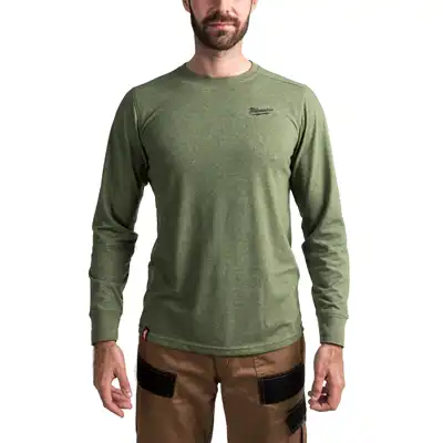 T-Shirt hybride, manches longues S, Milwaukee_1