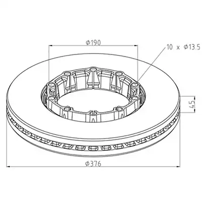 Disco per freno SAF 19.5" Ø 376mm_1
