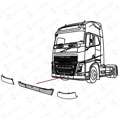 Pace-chocs central plastique Volvo FH 4_1