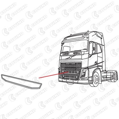 Cadre Grille supérieur Radiateur Volvo FH 4_1