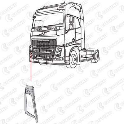 Carcassa per faro destra Volvo FH 4_1