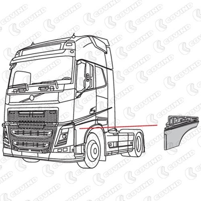 Prolunga porta sinistra per Volvo FH 4_1