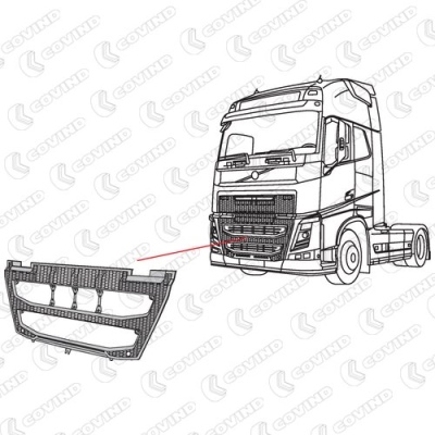 Grille inferieure Volvo FH 4_1