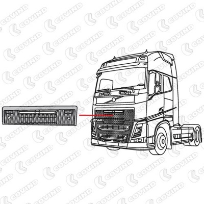 Griglia anteriore nero, Volvo FH Euro 6_1