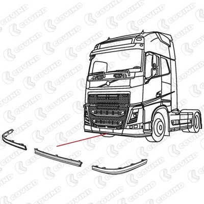 Spoiler centrale, paraurto Volvo FH EURO 6_1