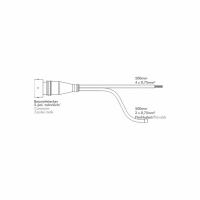 Hotmelt Bajonettst. 5-polig mit Kabel 4x0,75