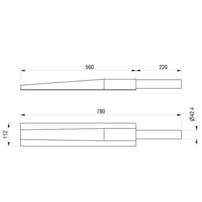 Kotflügelhalter L: 780 / Ø 42.5mm verzinkt_1