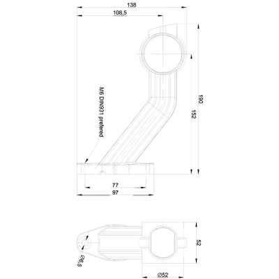 Umrissleuchte LED re. mit Befestigungsarm, 12/24V_3