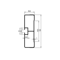 Unterfahrschutz ALU 3200mm silber eloxiert