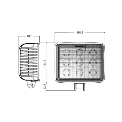 Arbeitsscheinwerfer LED 12/24V 2000 Lu_2