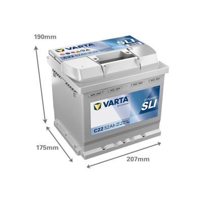 Batteria 12V 52Ah 470A, VARTA DYNAMIC SLI_1