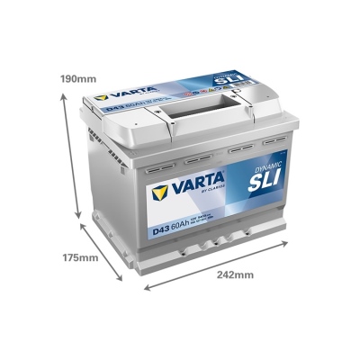 Batterie 12V 60Ah 540A, VARTA DYNAMIC SLI_1