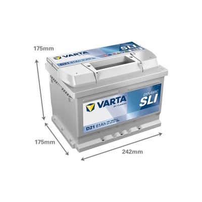 Batterie 12V 61Ah 600A, VARTA DYNAMIC SLI_1
