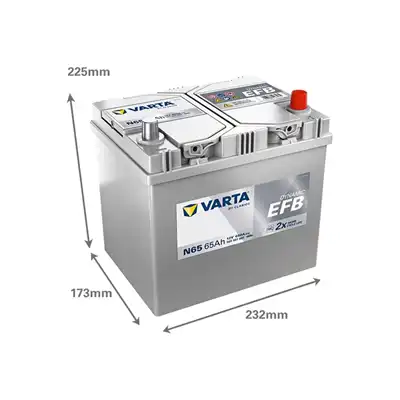 Batterie 12V 65Ah 650A, VARTA DYNAMIC EFB_1