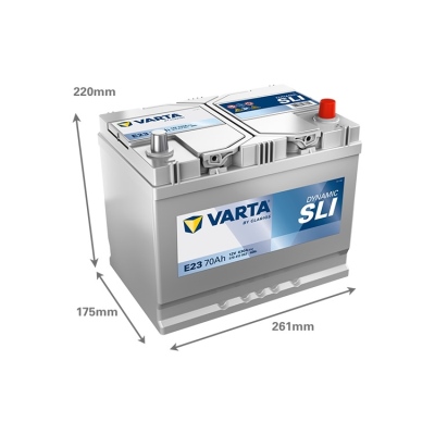 Batterie 12V 70Ah 630A, VARTA DYNAMIC SLI_1