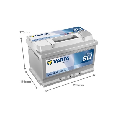 Batterie 12V 72Ah 680A, VARTA DYNAMIC SLI_1