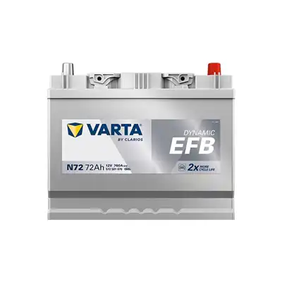 Batteria 12V 72Ah 760A, VARTA DYNAMIC EFB_2