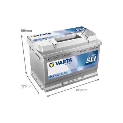 Batterie 12V 74Ah 680A, VARTA DYNAMIC SLI_1