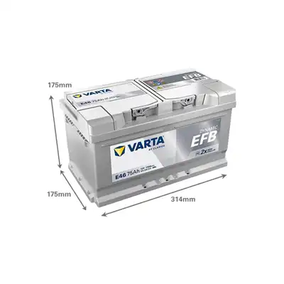 Batteria 12V 75Ah 730A, VARTA DYNAMIC EFB_1