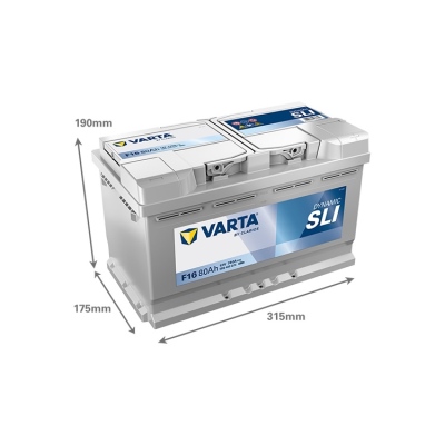Batteria 12V 80Ah 740A, VARTA DYNAMIC SLI_1