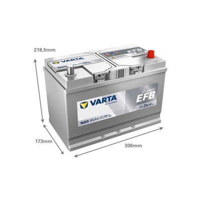 Batterie 12V 85Ah 800A, VARTA DYNAMIC EFB_1