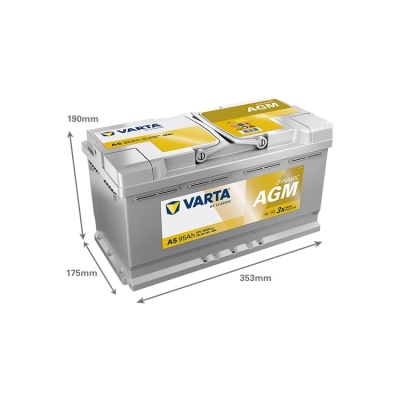 Batterie 12V 95Ah 850A, VARTA DYNAMIC AGM_1