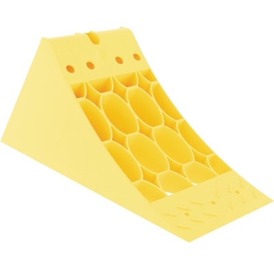 Cuneo di ruota giallo larghezza 120mm in plastica_0